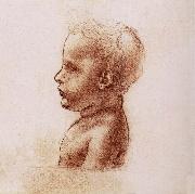 LEONARDO da Vinci Profile of a child France oil painting reproduction